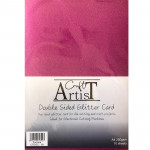Craft Artist A4 Double Sided Glitter Card - Fuchsia